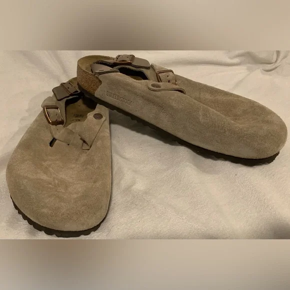 Birkenstock Tokio Men's Clogs Suede Leather Slide Sandal Taupe Size 45/12 - 12.5 - Picture 5 of 16